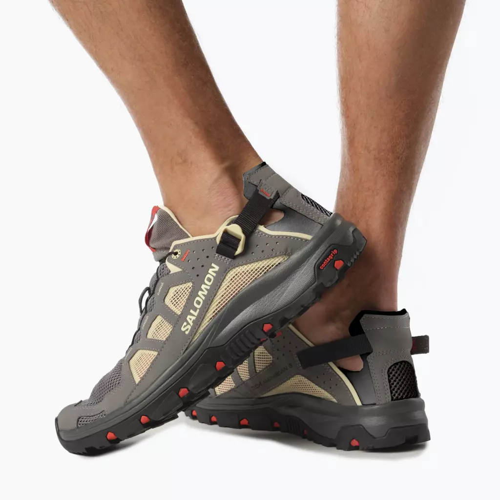 Кроссовки мужские Salomon Techamphibian 5 pewter/moth/fiery red