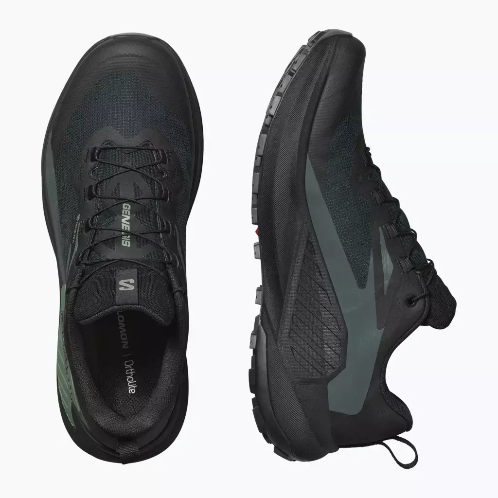 Кроссовки для бега Salomon Genesis GTX black/agave green/urban chic