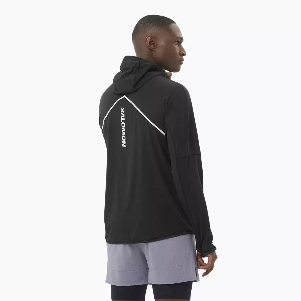 Ветровка Salomon Sense Aero Hybrid Half Zip Hooded deep black