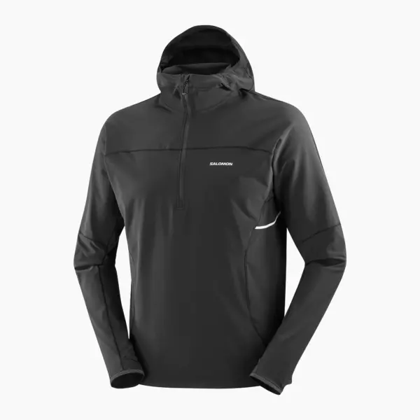 Ветровка Salomon Sense Aero Hybrid Half Zip Hooded deep black