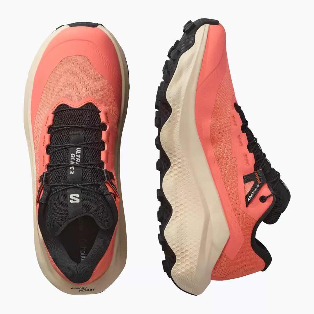 Женские Кроссовки для бега Salomon Ultra Glide 3 fusion coral/tender peach/black