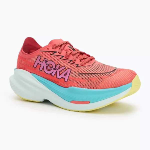 Женские кроссовки для бега HOKA Mach X 2 grapefruit/electric coral