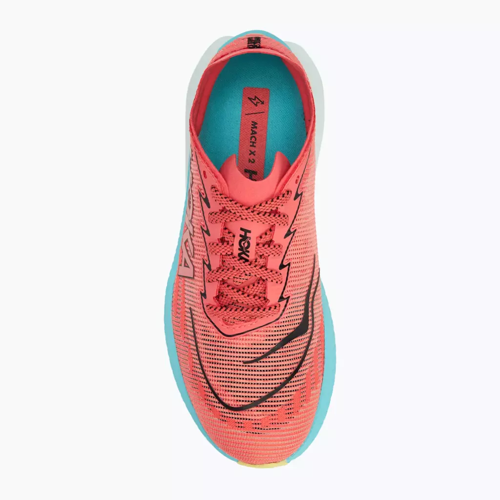 Женские кроссовки для бега HOKA Mach X 2 grapefruit/electric coral