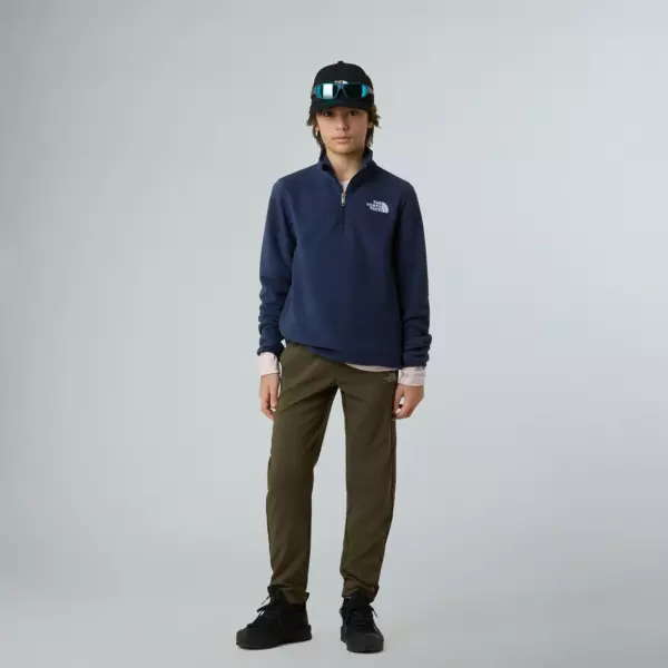 Детская флисовая кофта The North Face Teen Glacier 1/4 Zip синяя