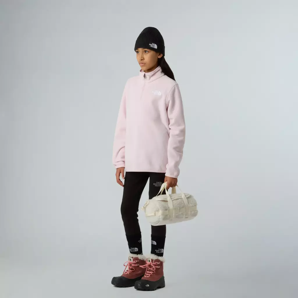 Детская флисовая кофта The North Face Teen Glacier 1/4 Zip розовая