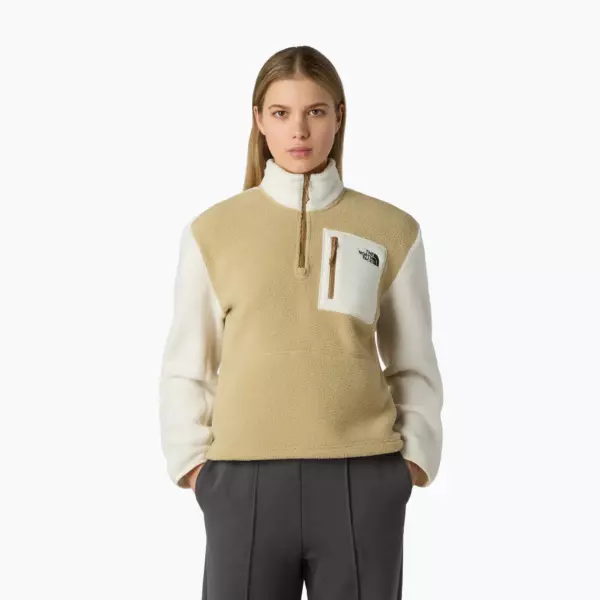 Женская юмиори с застежкой-молнией The North Face 1/4 khaki stone/white dune/utility brown