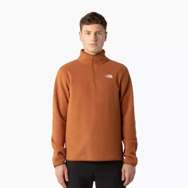 Флисовая толстовка The North Face Glacier Fleece 1/4 Zip burnt umber