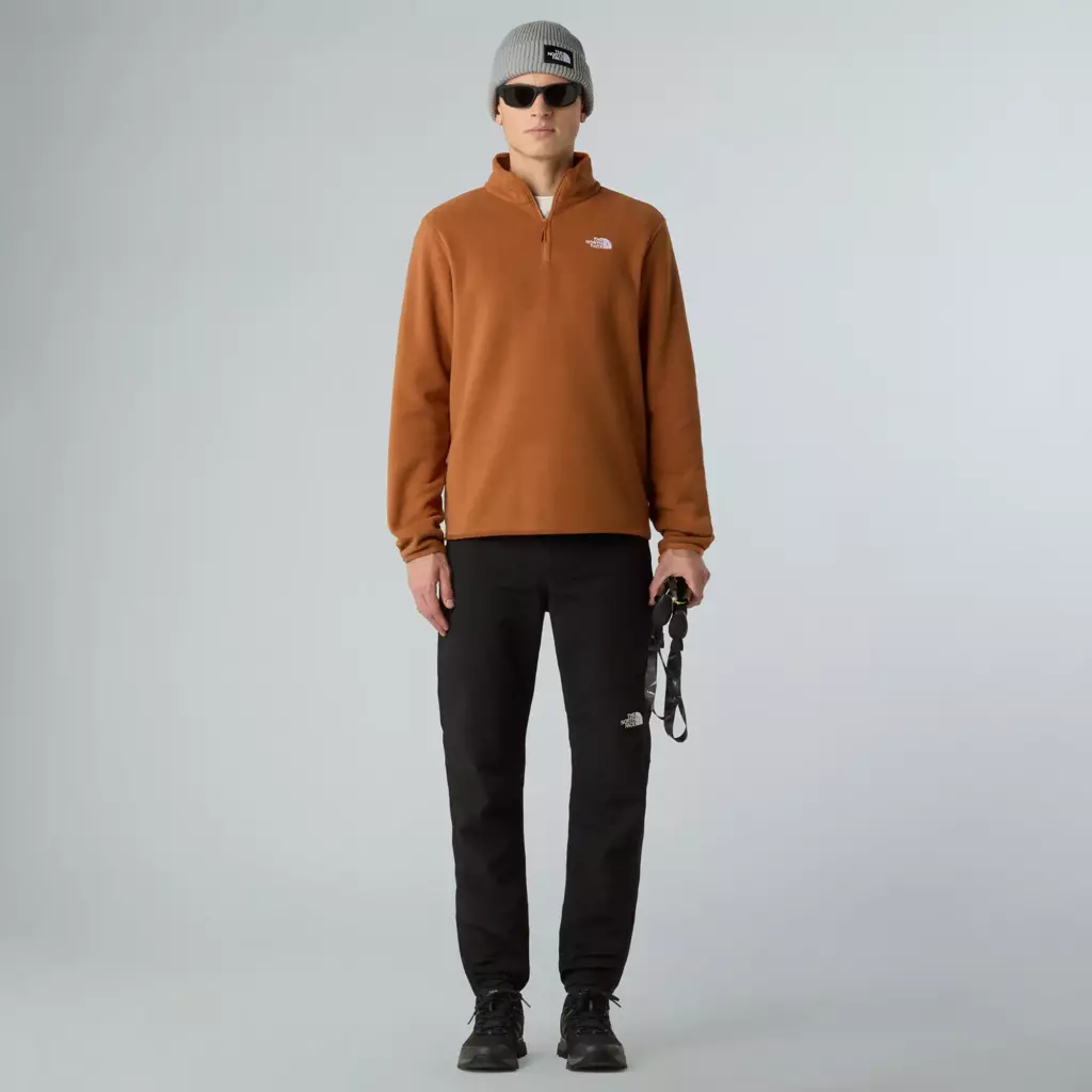 Флисовая толстовка The North Face Glacier Fleece 1/4 Zip burnt umber