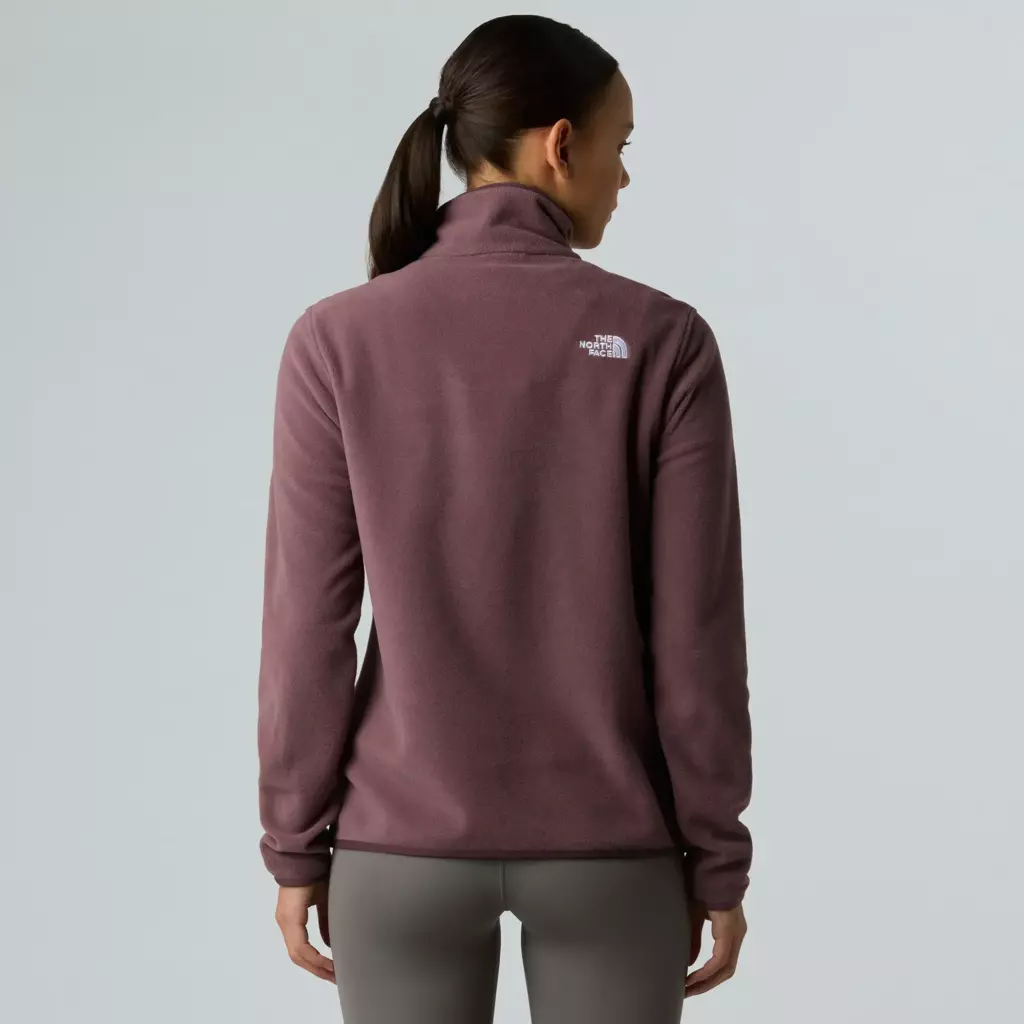 Женская флисовая толстовка The North Face Glacier Fleece 1/4 Zip бордово-коричневая