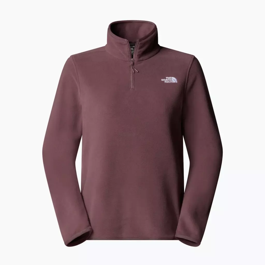 Женская флисовая толстовка The North Face Glacier Fleece 1/4 Zip бордово-коричневая