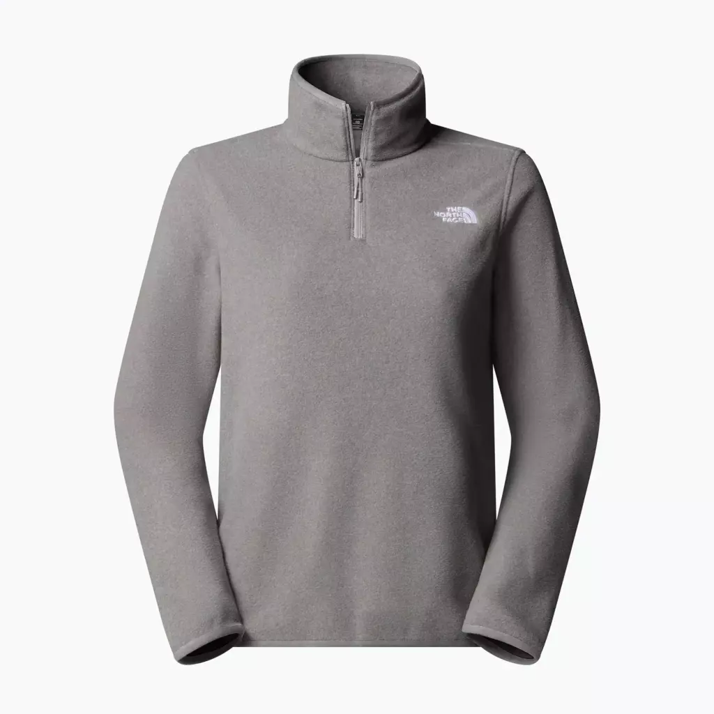 Женская флисовая толстовка The North Face Glacier Fleece 1/4 серая