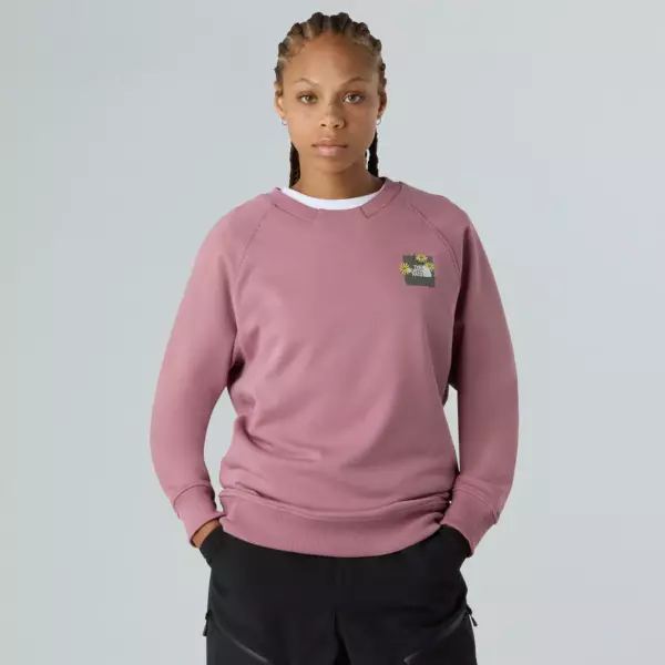 Женский свитшот Connect Relaxed Crew Graphic nostalgia rose