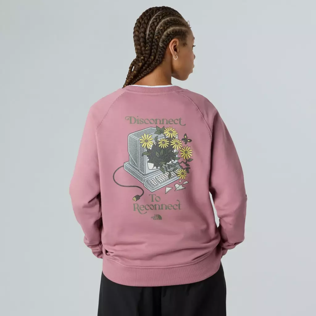 Женский свитшот Connect Relaxed Crew Graphic nostalgia rose