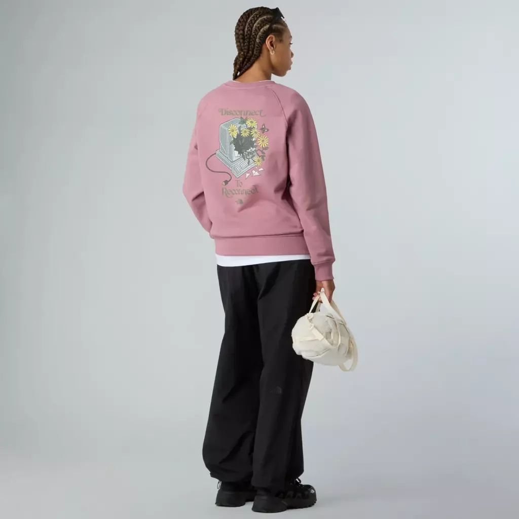 Женский свитшот Connect Relaxed Crew Graphic nostalgia rose