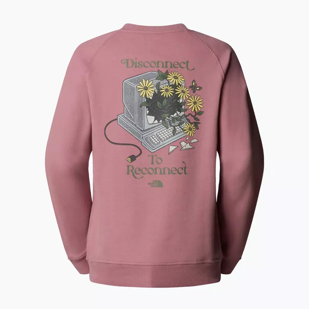 Женский свитшот Connect Relaxed Crew Graphic nostalgia rose