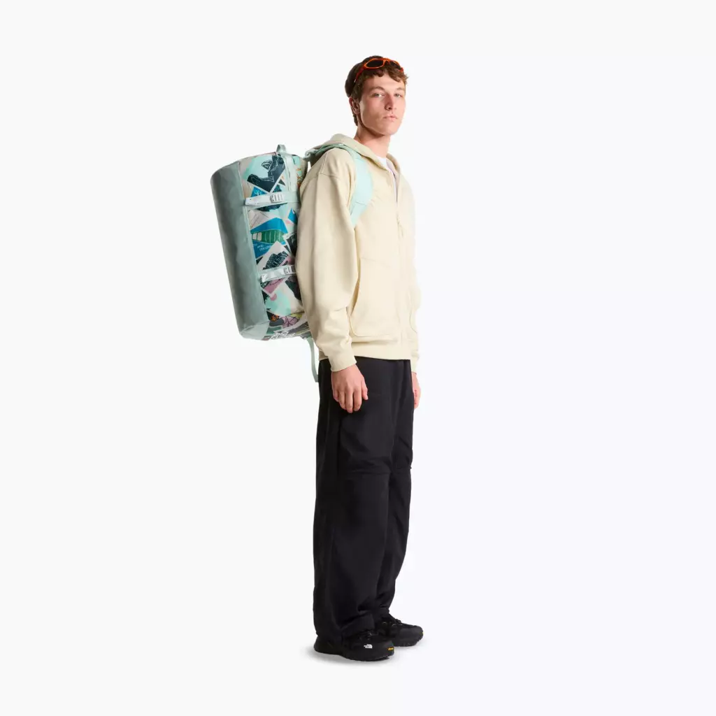 Дорожная сумка The North Face Base Camp Duffel S 50 l opal frost tnf postcard