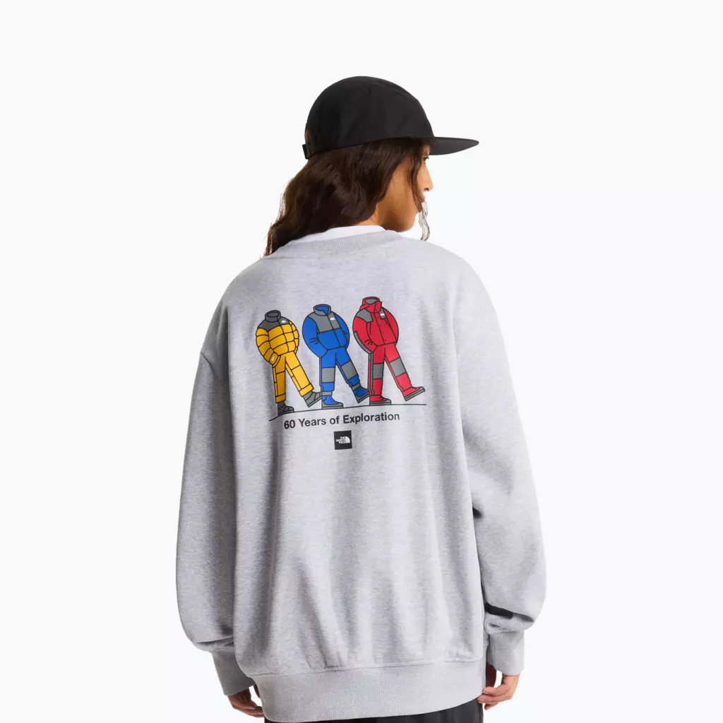Свитшот The North Face Celebration Relaxed Crew Graphic tnf light grey heather