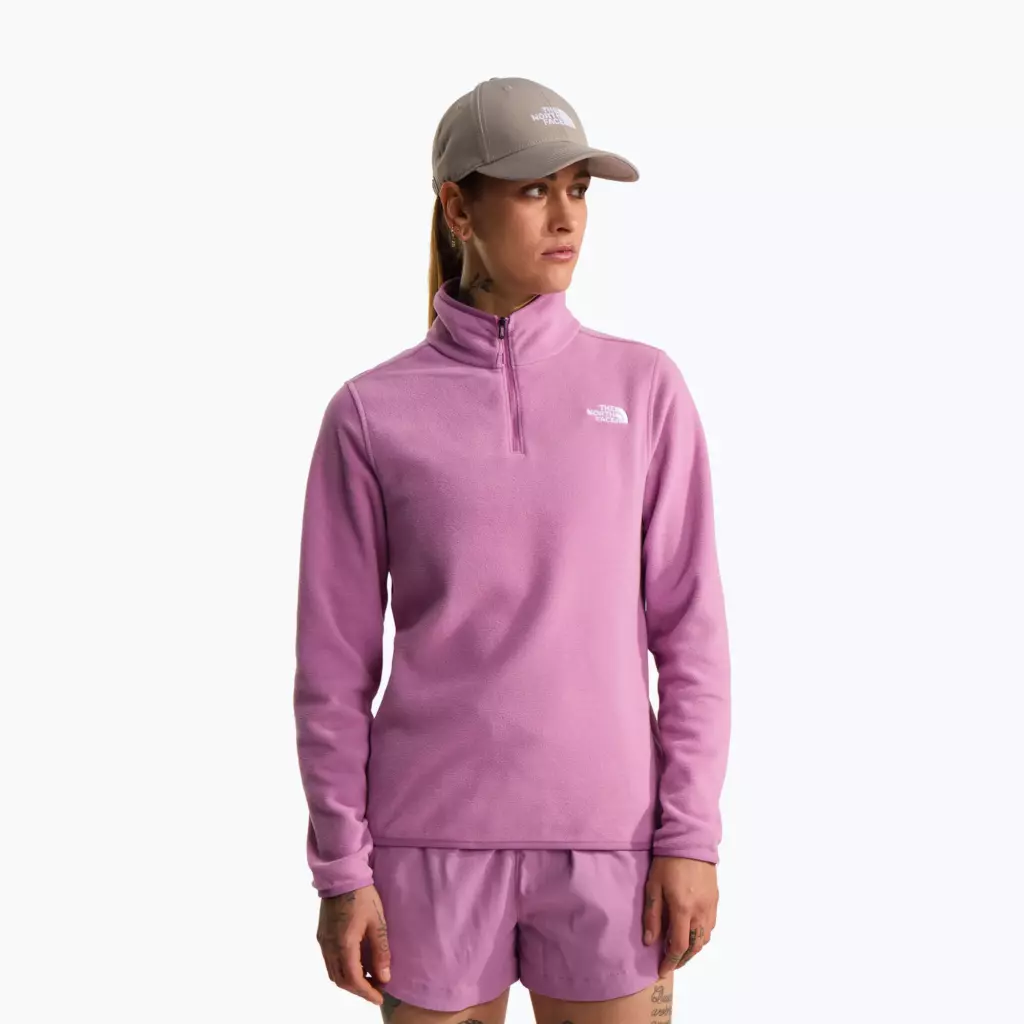 Женская флисовая толстовка The North Face Glacier Fleece 1/4 Zip hushed lavender
