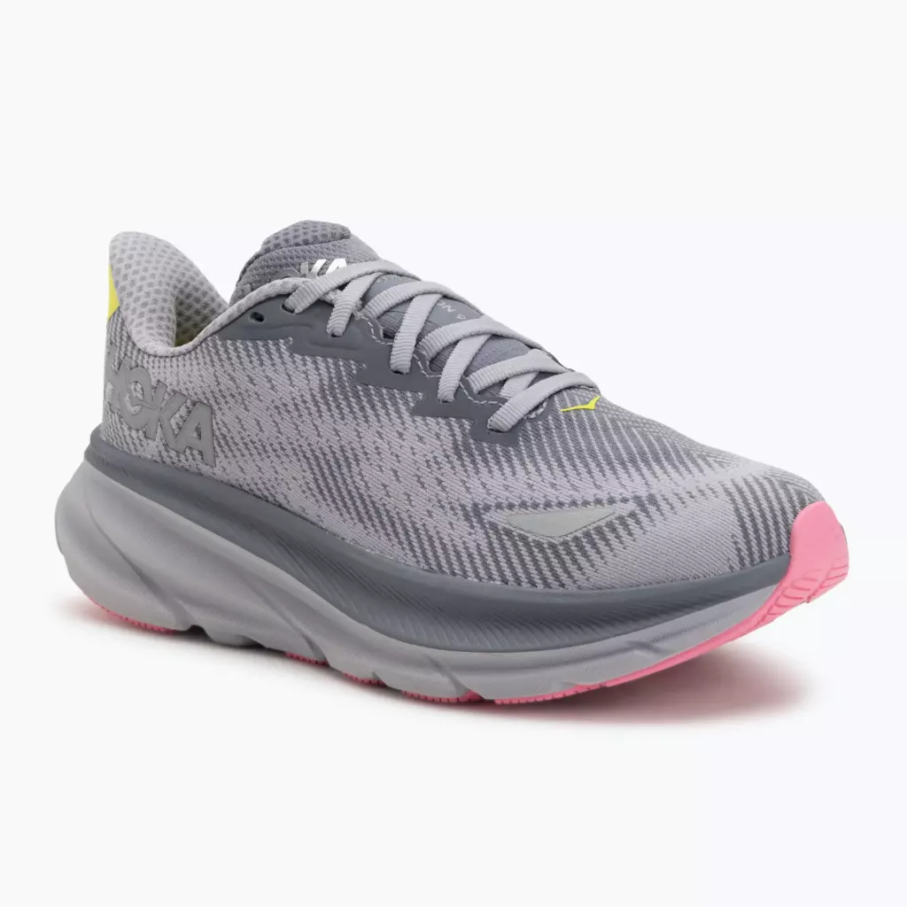 Женские кроссовки для бега HOKA Clifton 9 GTX grey skies/foggy green