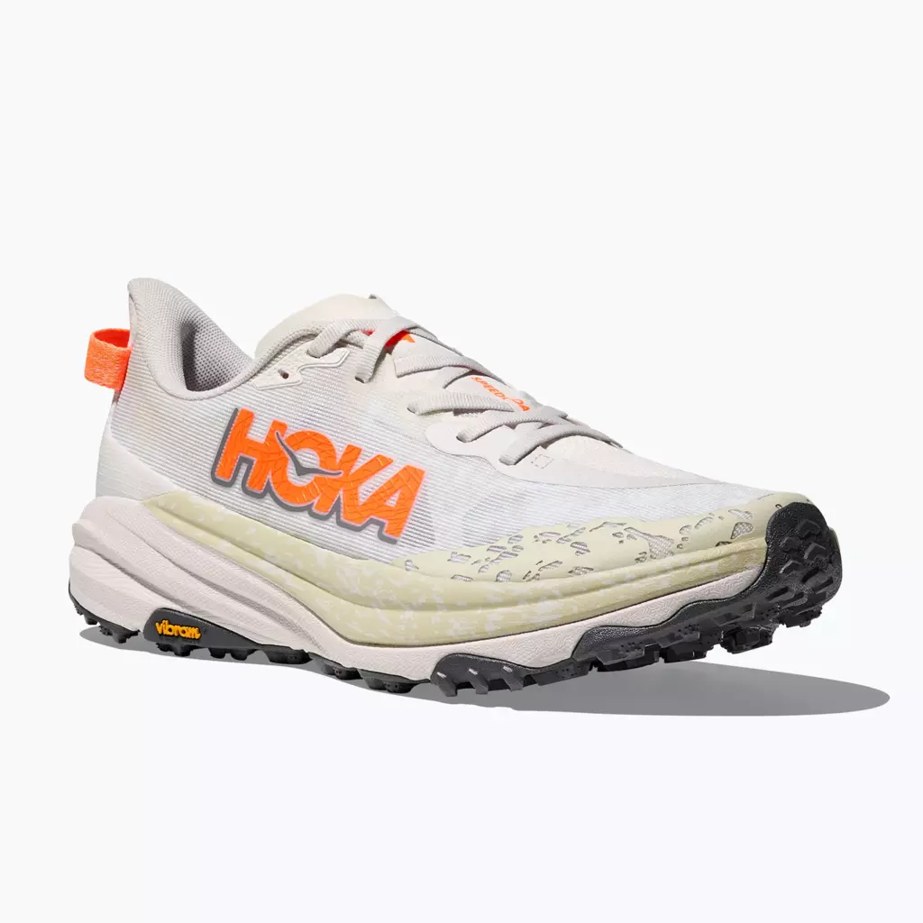 Кроссовки для бега HOKA Speedgoat 6 white/neon tangerine