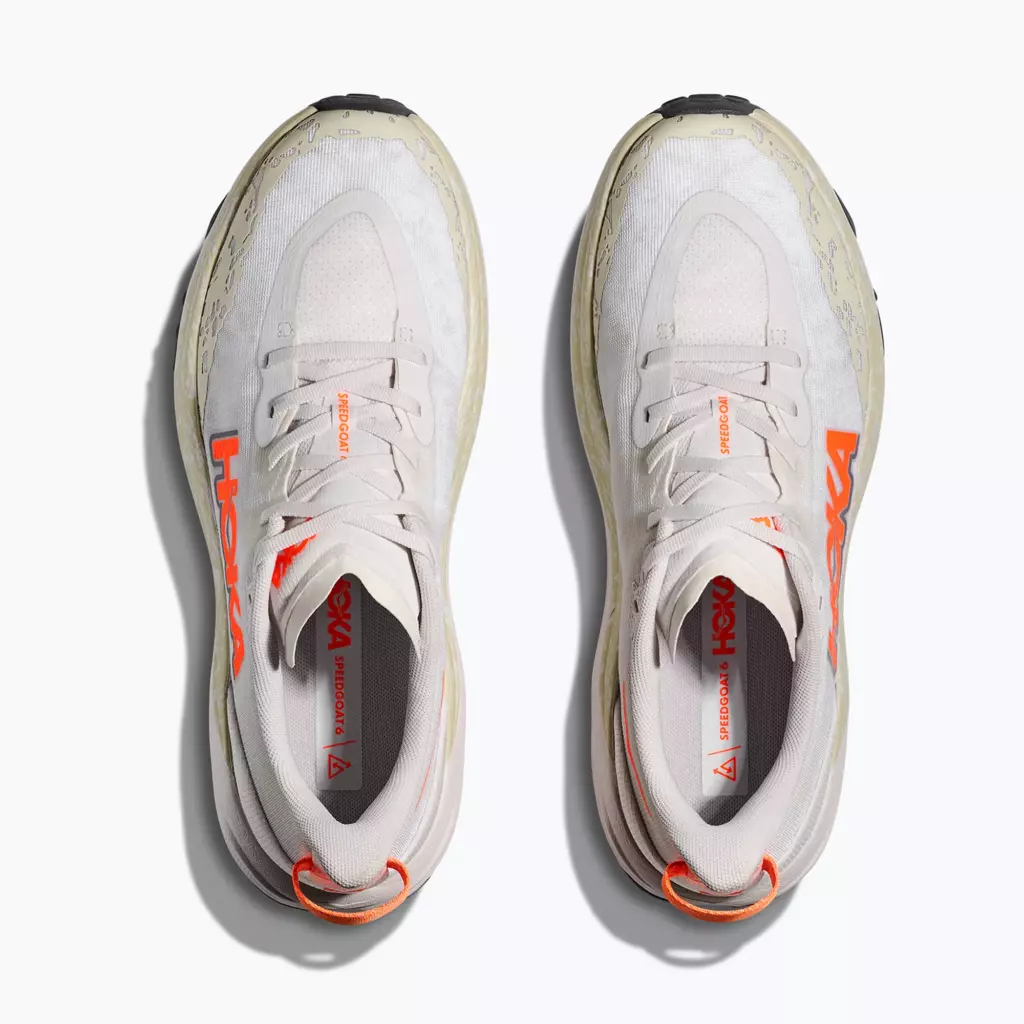 Кроссовки для бега HOKA Speedgoat 6 white/neon tangerine