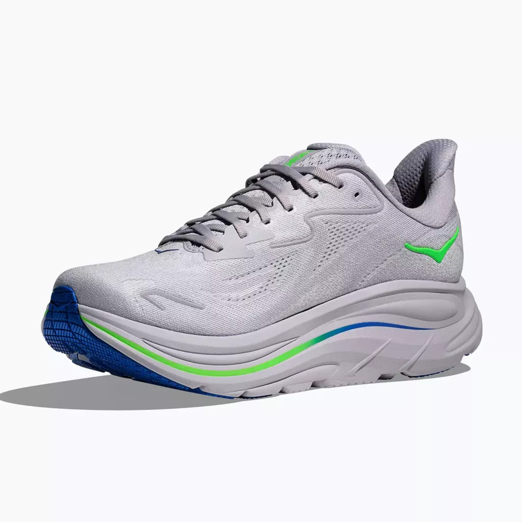 Кроссовки для бега HOKA Clifton 10 ash grey/neon green