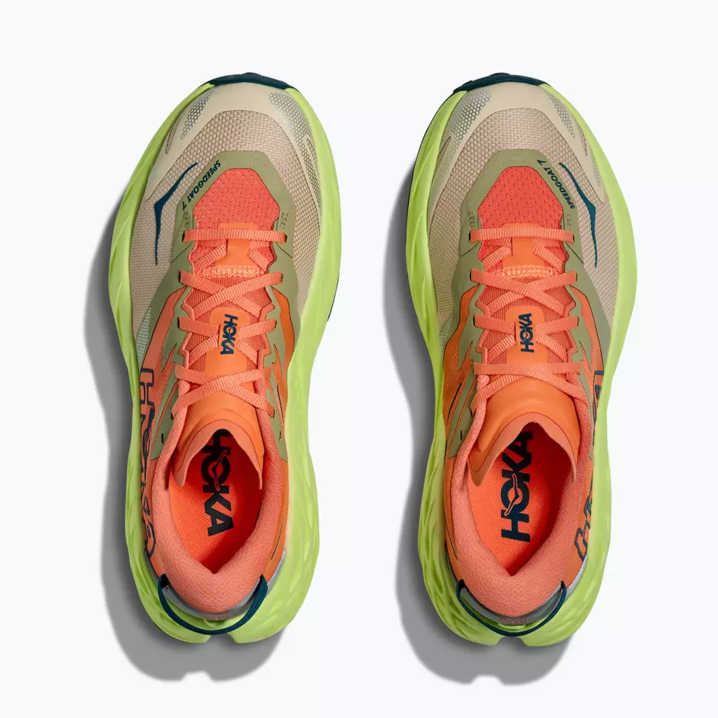 Женские кроссовки для бега HOKA Speedgoat 7 persimmon/neon yuzu