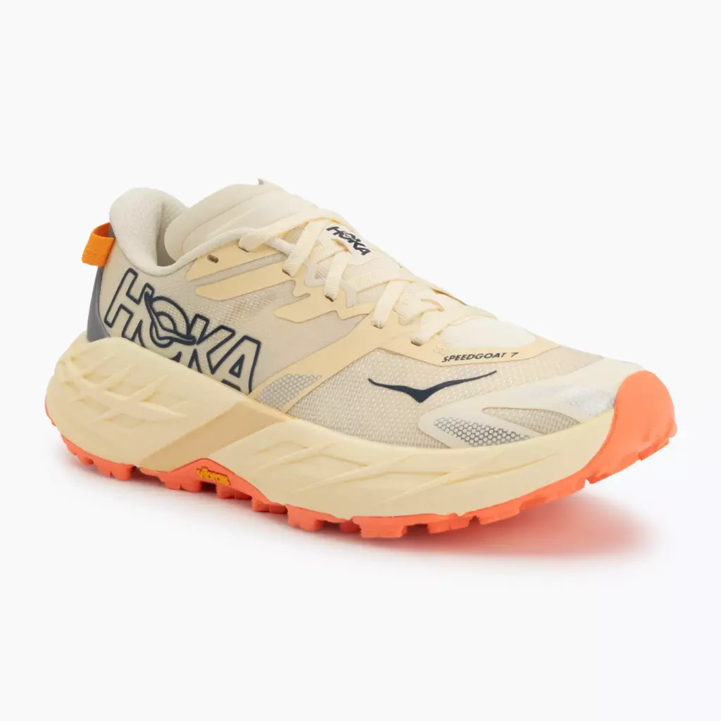 Женские кроссовки для бега HOKA Speedgoat 7 vintage yellow/neon flame