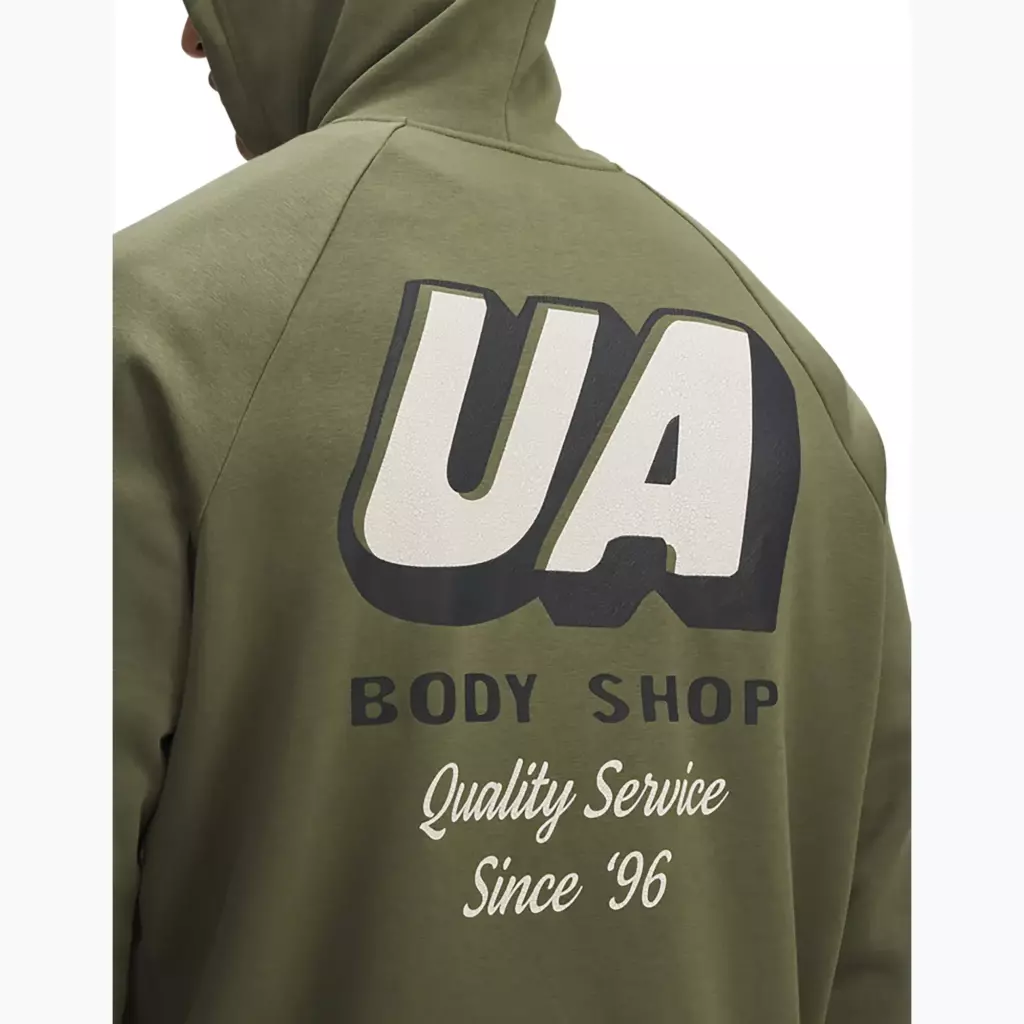 Худи Under Armour Rival Fleece HBR Logo green/stone