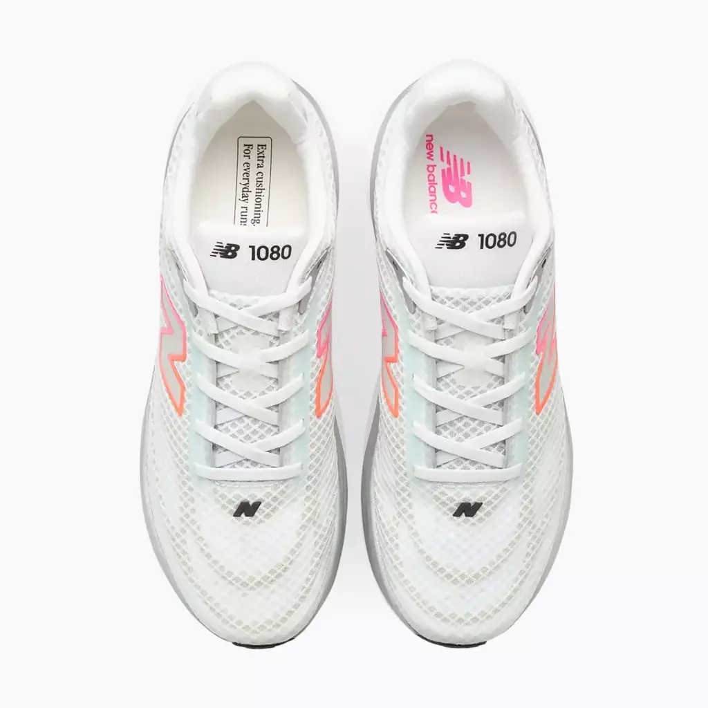 Кроссовки для бега New Balance 1080's V15 103 white/pink heat/tangerine heat