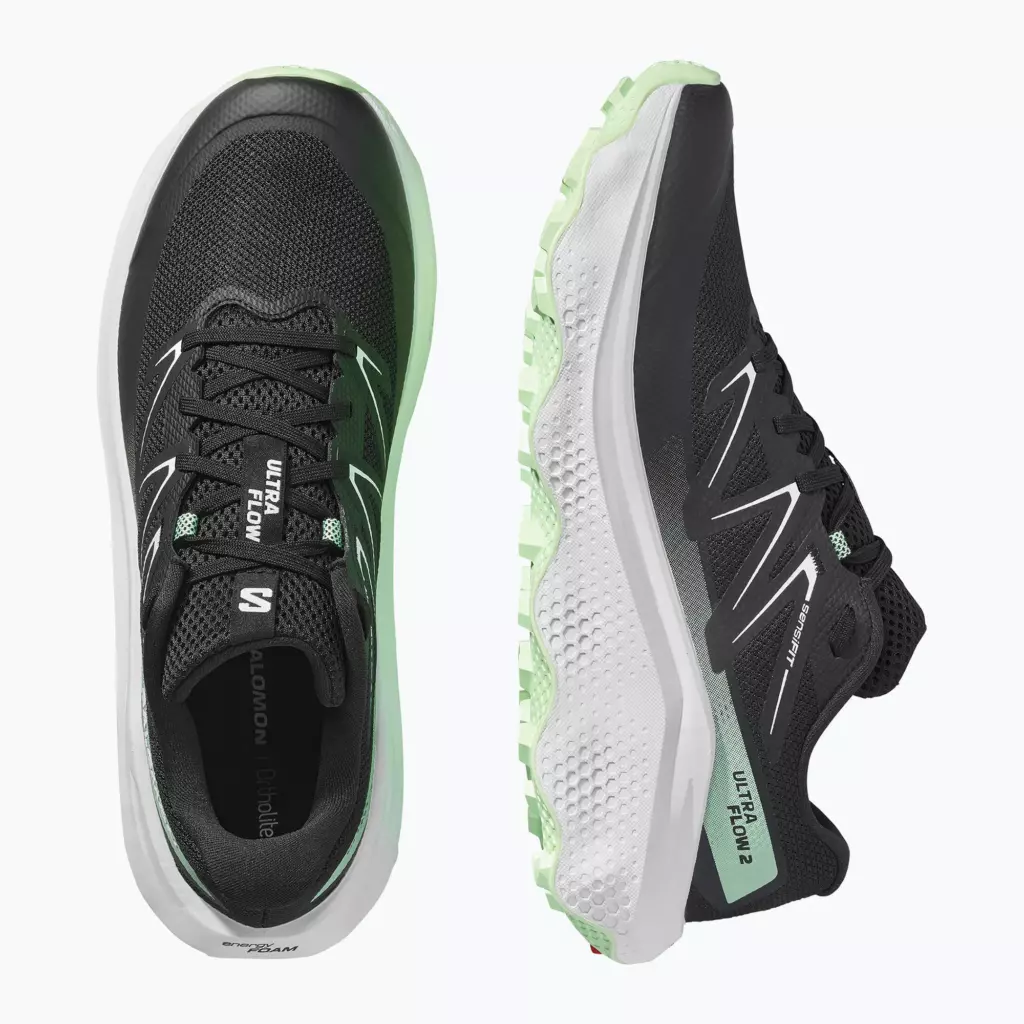 Кроссовки для бега Salomon Ultra Flow 2 black/white/patina green