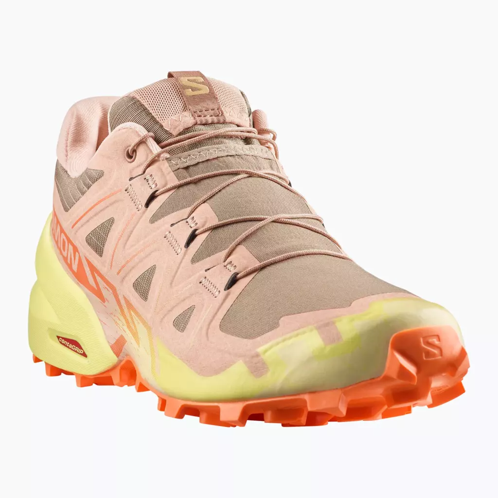 Женские Кроссовки для бега Salomon Speedcross 6 burro/sunny lime/almond cream