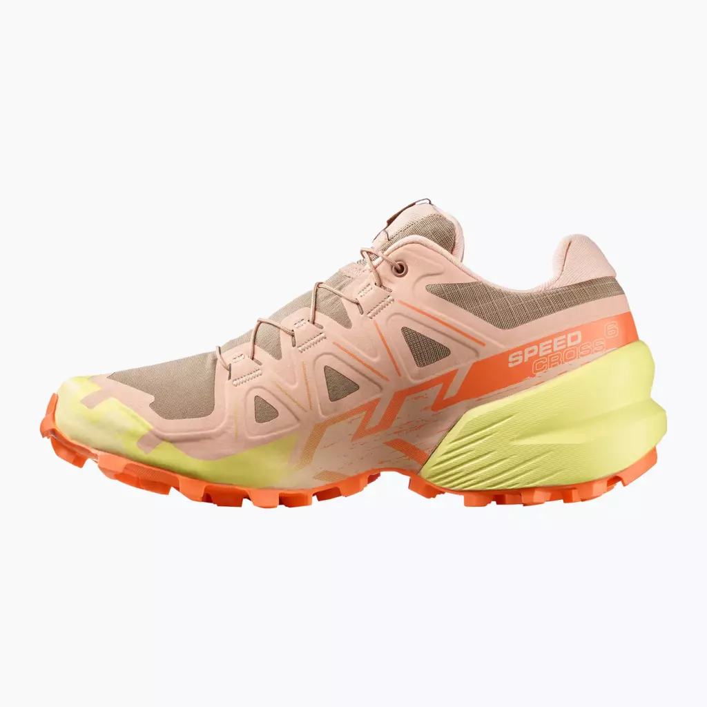 Женские Кроссовки для бега Salomon Speedcross 6 burro/sunny lime/almond cream