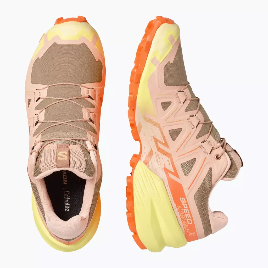 Женские Кроссовки для бега Salomon Speedcross 6 burro/sunny lime/almond cream