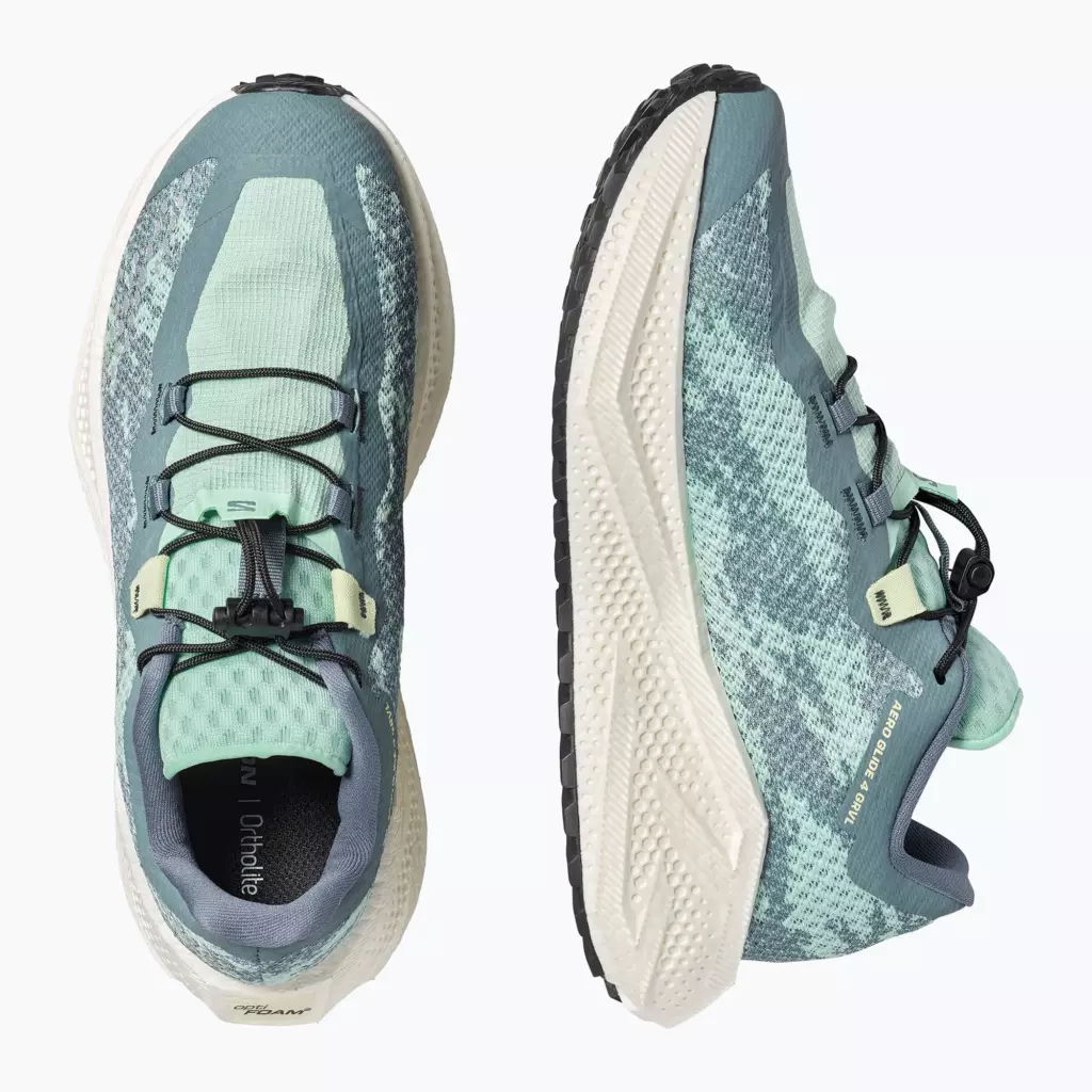 Женские Кроссовки для бега Salomon Aero Glide 4 GRVL stormy weather/lichen/vanilla ice