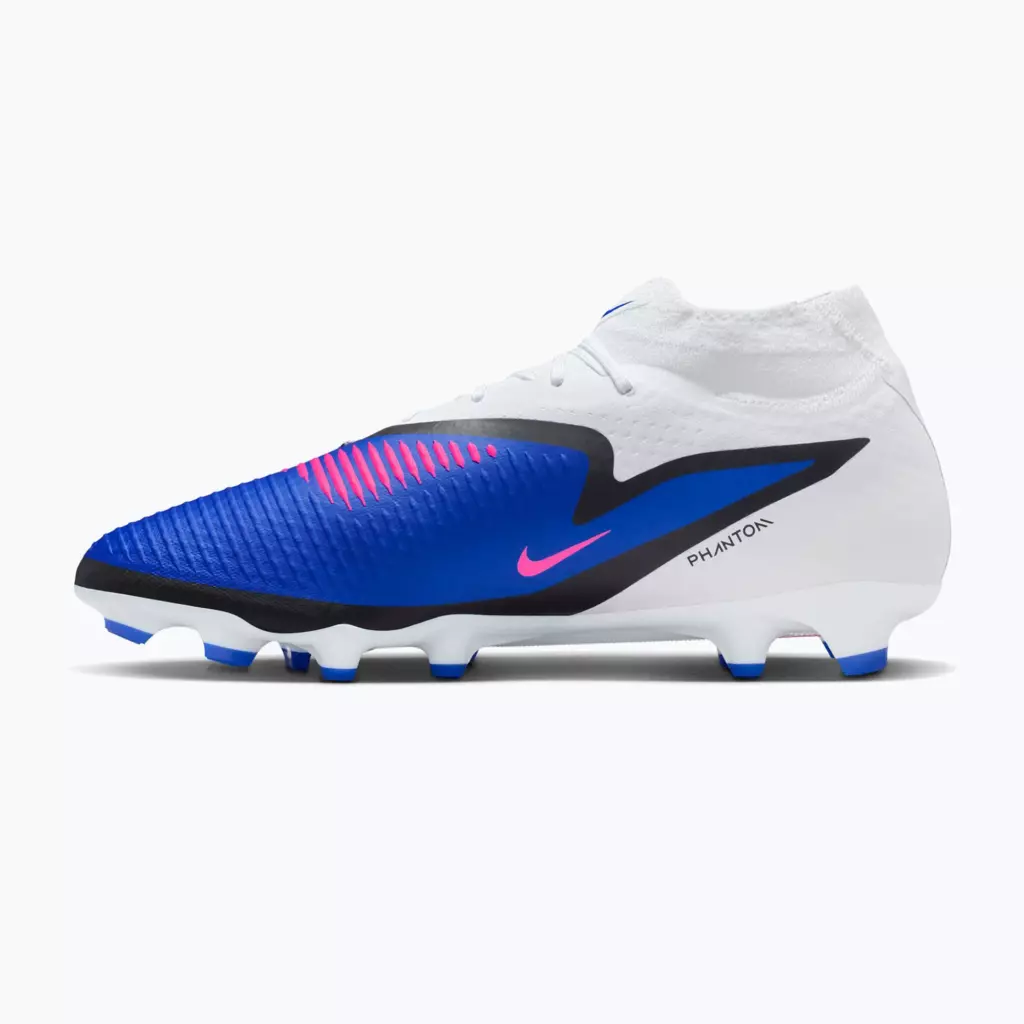 Футбольные бутсы Nike Phantom 6 High Academy FG/MG racer blue/white/pink blast