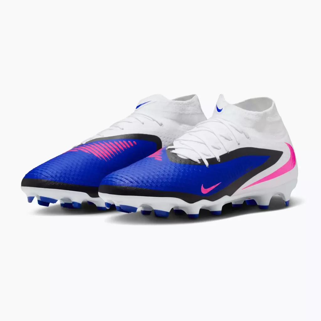 Футбольные бутсы Nike Phantom 6 High Academy FG/MG racer blue/white/pink blast