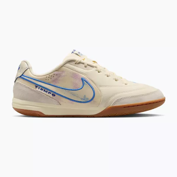 Футзалки Nike Tiempo Streetgato PRM IC coconut milk/gum med brown/blue crystal