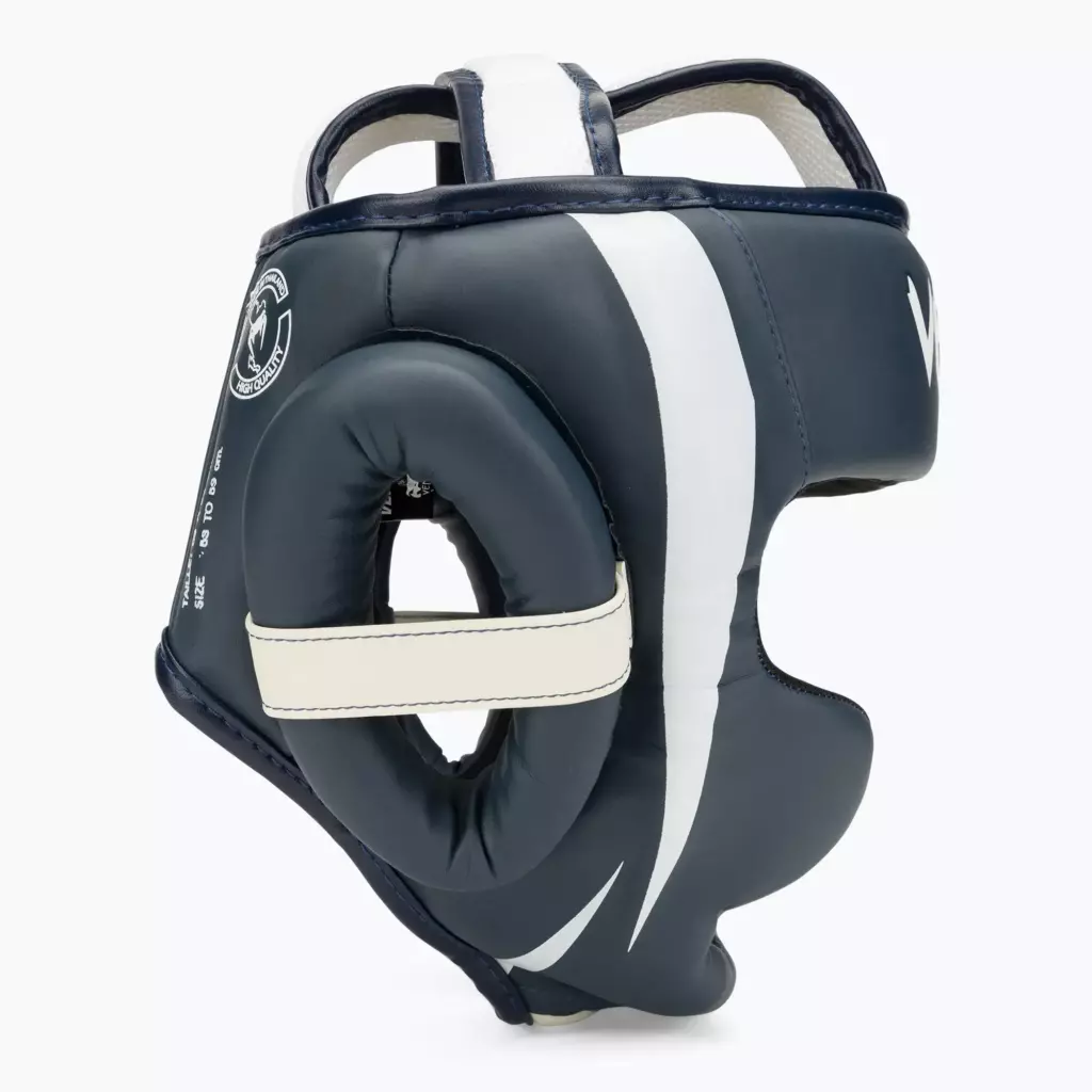 Боксёрский шлем Venum Elite white/navy blue