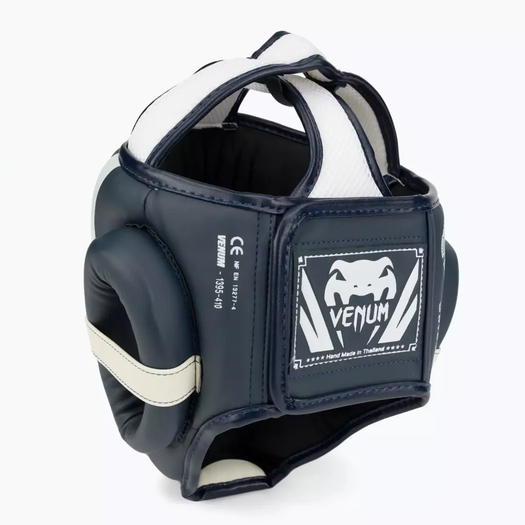 Боксёрский шлем Venum Elite white/navy blue