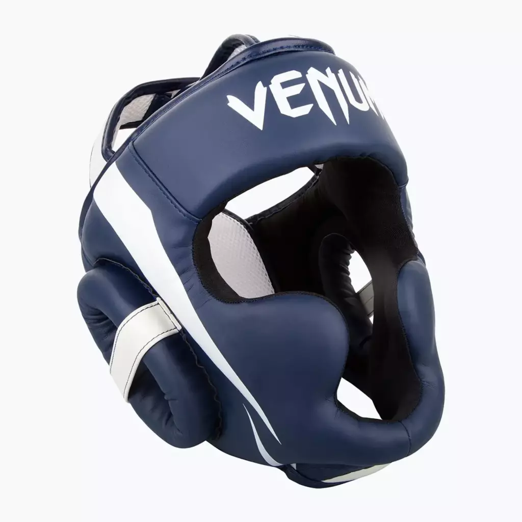 Боксёрский шлем Venum Elite white/navy blue