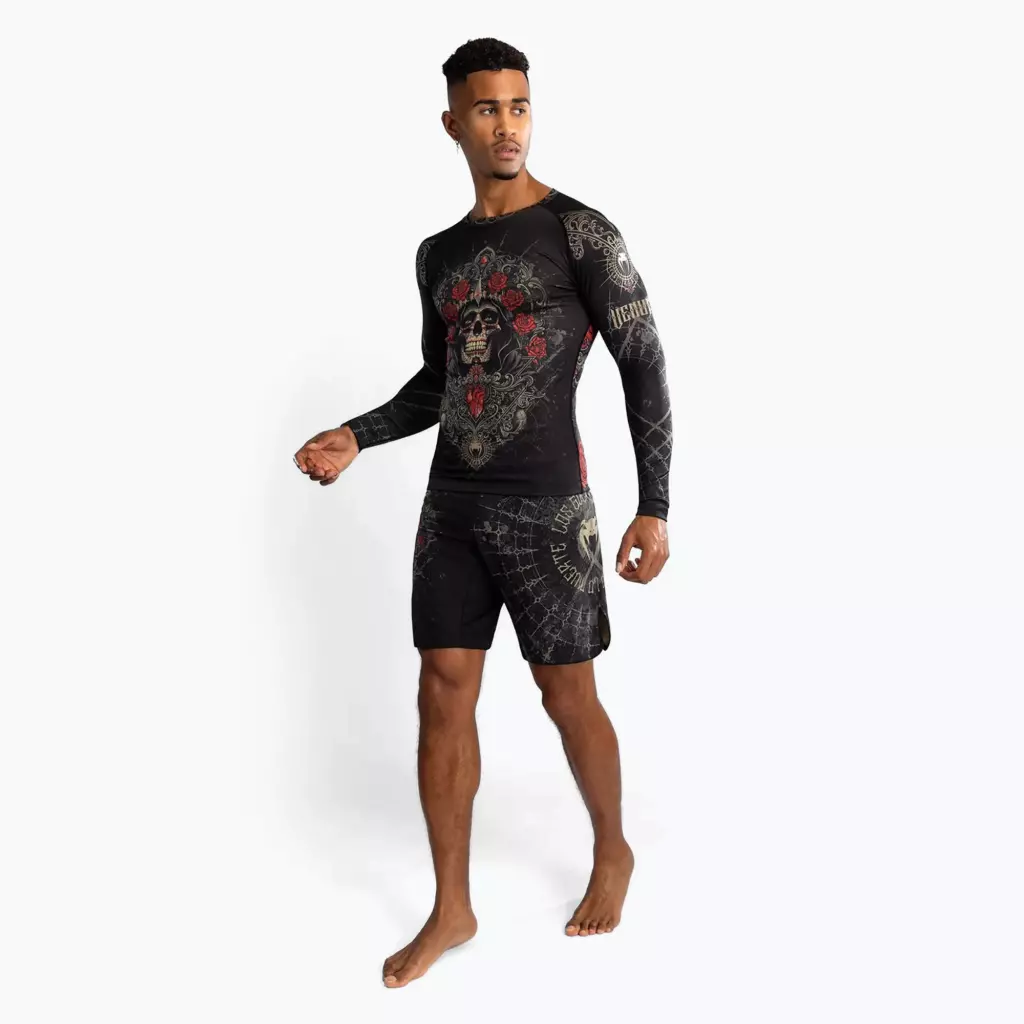 Рашгард Venum Santa Muerte 5.0 deep black/gold