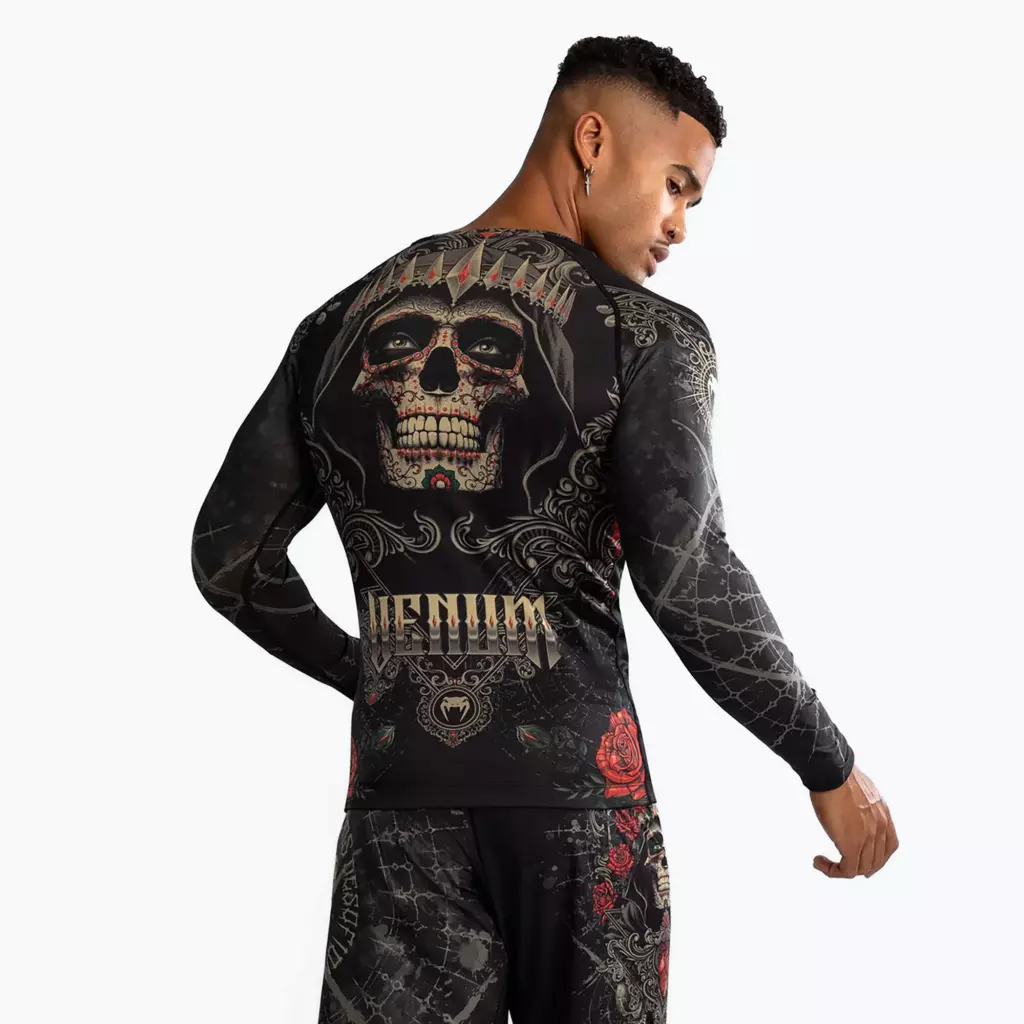 Рашгард Venum Santa Muerte 5.0 deep black/gold