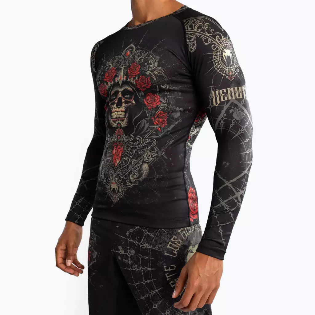 Рашгард Venum Santa Muerte 5.0 deep black/gold