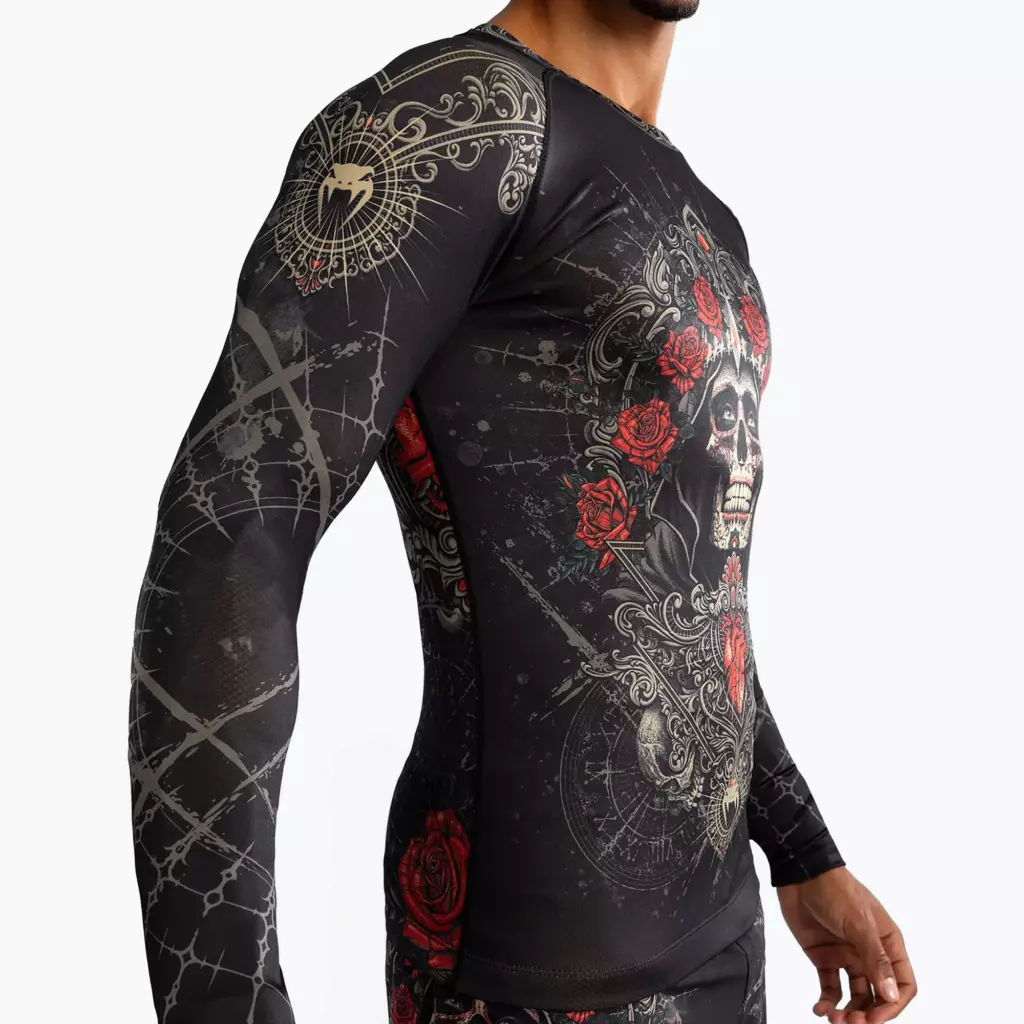 Рашгард Venum Santa Muerte 5.0 deep black/gold