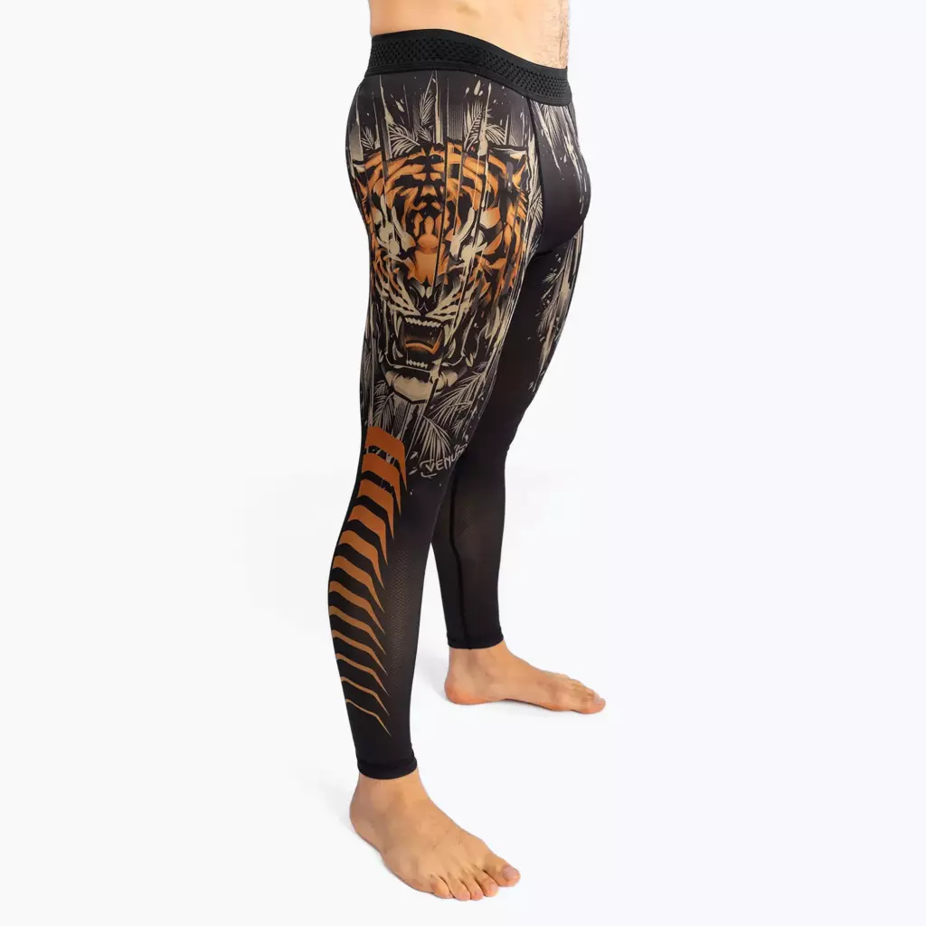 Компрессионные штаны Venum Tiger Men's Spats black/neon orange