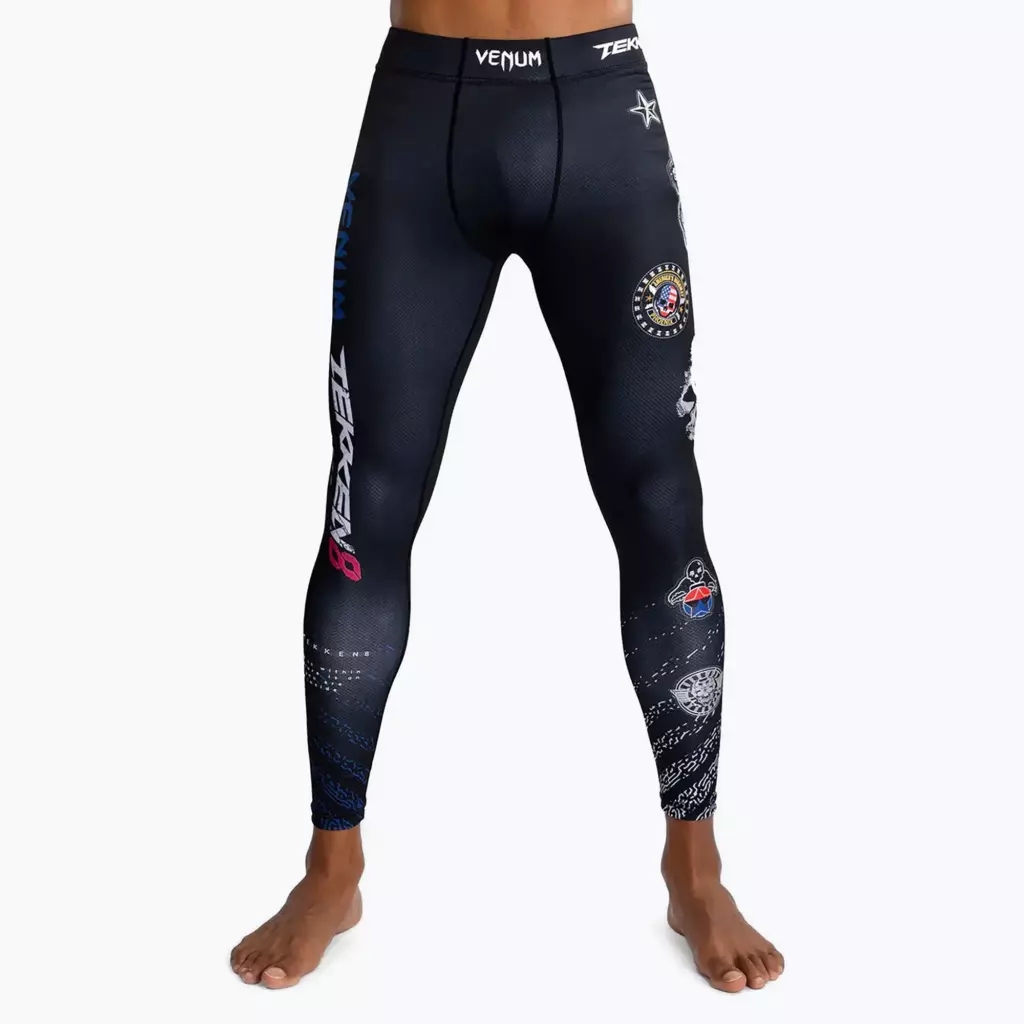 Компрессионные штаны Venum X Tekken 8 - Paul Phoenix Spats black/blue