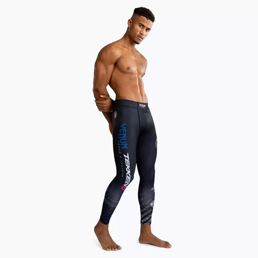 Компрессионные штаны Venum X Tekken 8 - Paul Phoenix Spats black/blue