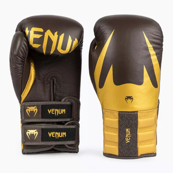 Боксёрские перчатки Venum Reverso Boxing chocolate/gold