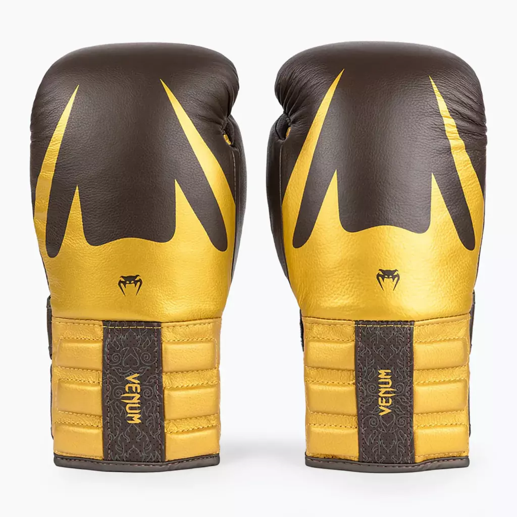 Боксёрские перчатки Venum Reverso Boxing chocolate/gold